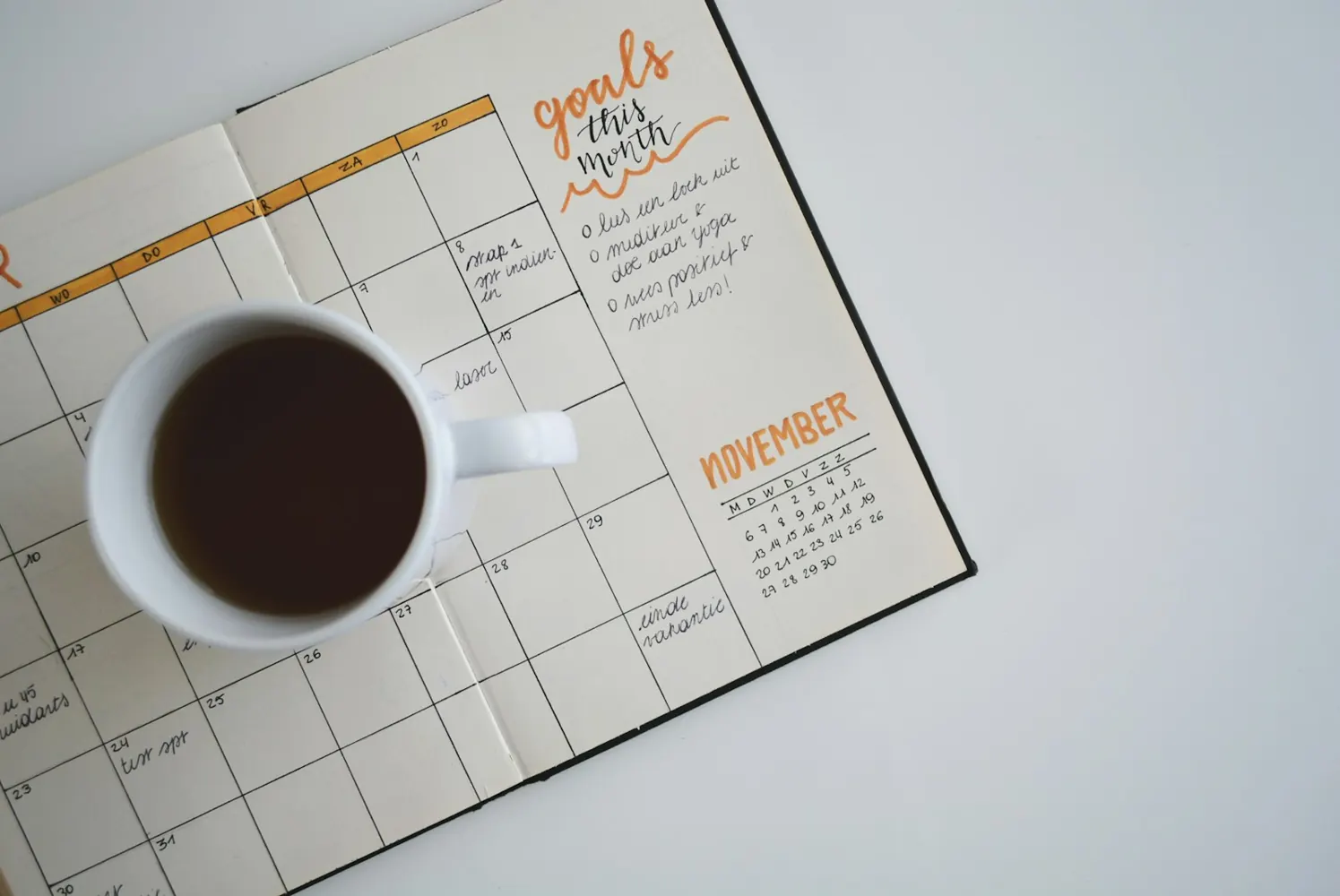 Agenda en gehoorapparaat voor een proefperiode bij de audicien