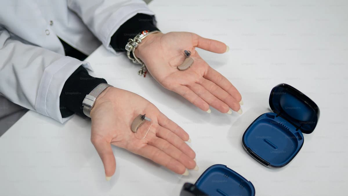 Gehoorapparaat naast oplader en batterijen om keuzes te vergelijken