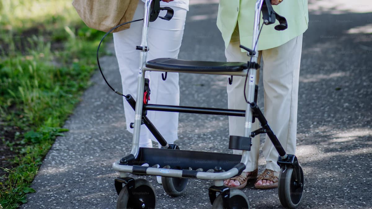 Oudere stapt met begeleiding in vervoer naar dagopvang