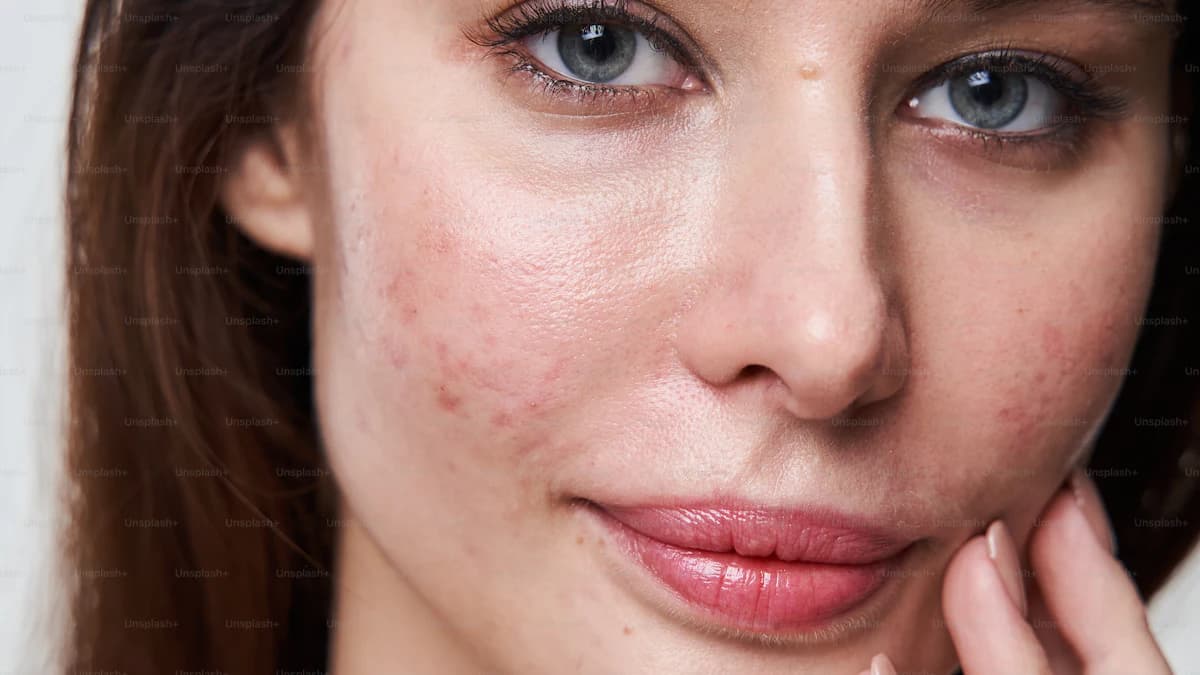 Volwassene bespreekt acne en specialistische hulp met dermatoloog