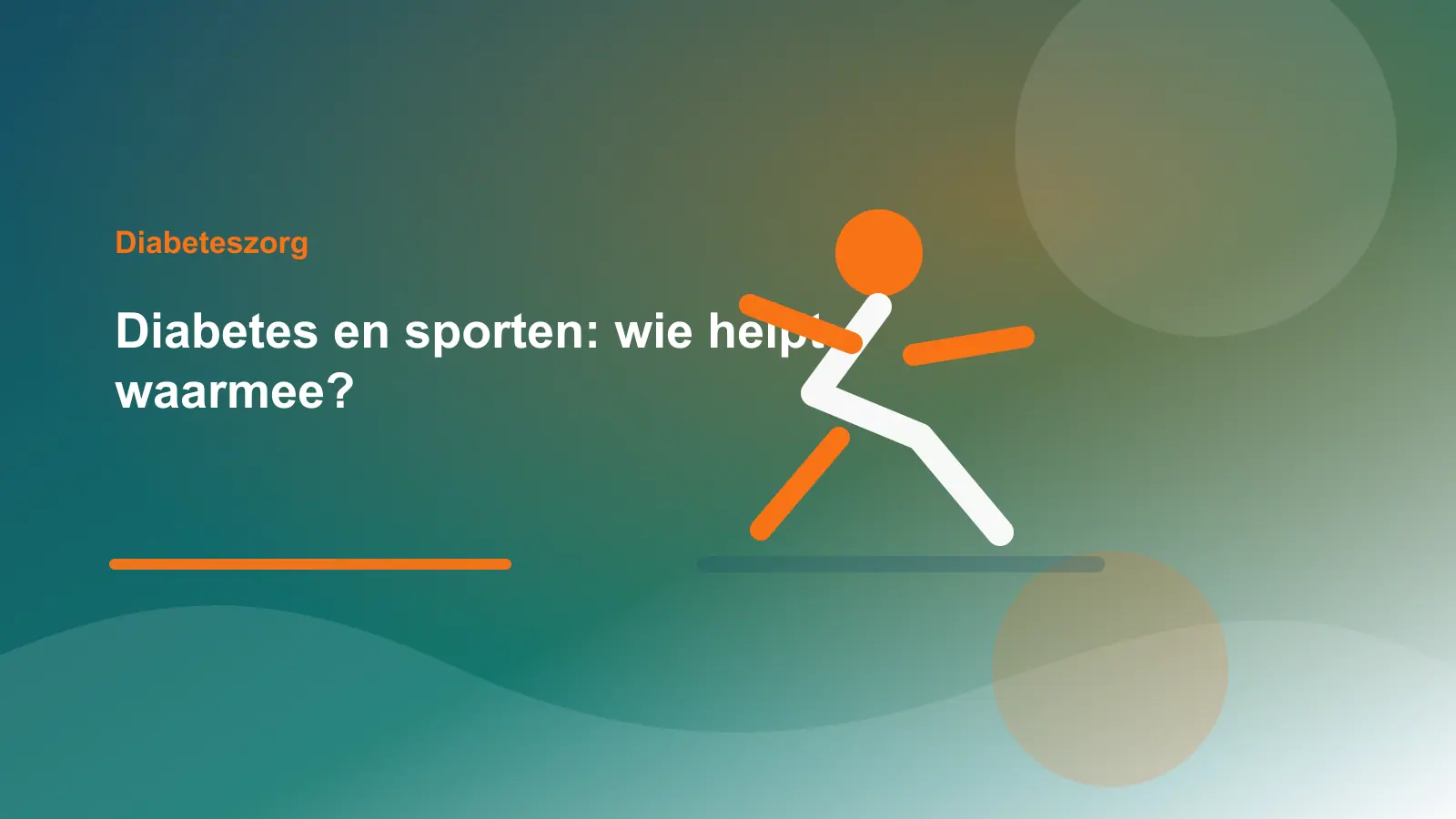 Persoon met diabetes bespreekt sporten, glucosewaarden en begeleiding met zorgverlener