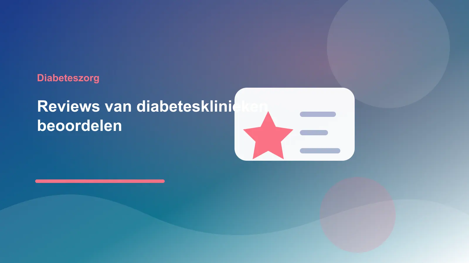 Patient bekijkt reviews en keuze-informatie voor een diabeteskliniek