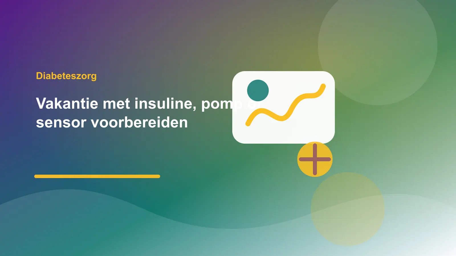 Diabetes reistas met insuline, sensor, pompbenodigdheden en medische documenten