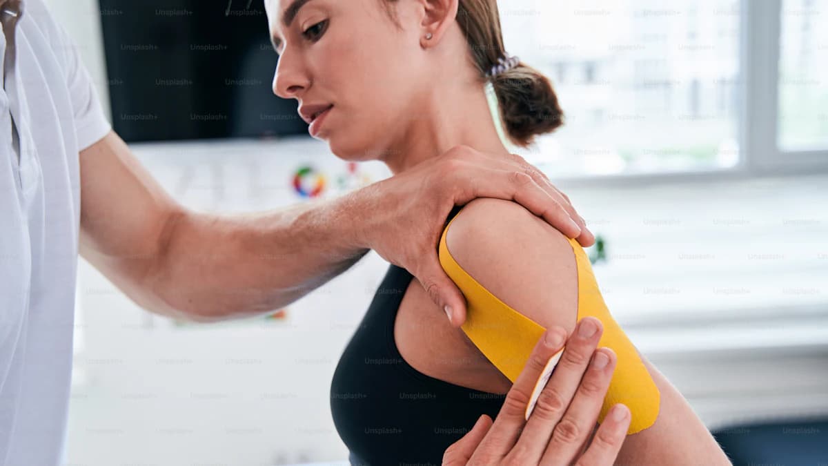 Fysiotherapeut onderzoekt knieklachten bij een sporter